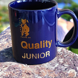Vintage Fox River Paper Company Mug Quality Junior Blue With Gold See Pic